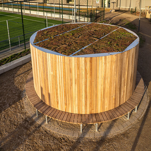 116574 ronde overkapping buitenberging buitenbank straatmeubilair