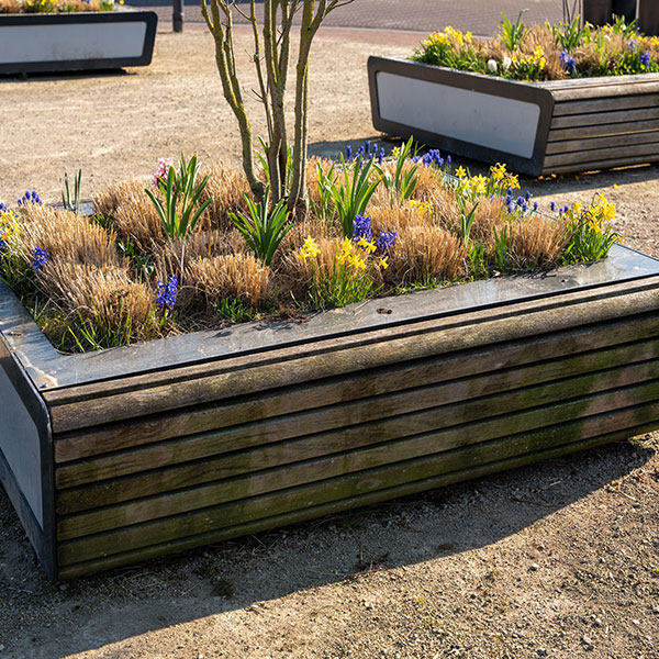 97495 straatmeubilair zitbank plantenbak