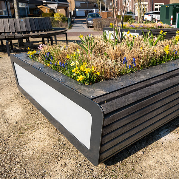 97495 straatmeubilair zitbank plantenbak