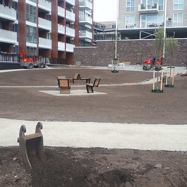 Falco straatmeubilair in stadstuin centrum Almelo