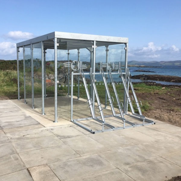 overkapping wachtruimte fietsparkeren fietsenrek