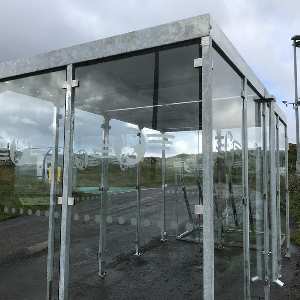 overkapping wachtruimte fietsparkeren fietsenrek