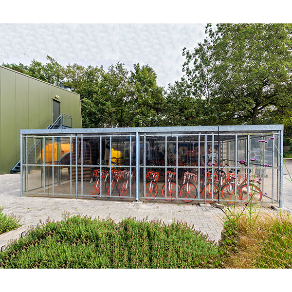 Circulaire fietsoverkapping voor kampeerdorp Zandstuve met aantoonbaar lage MKI