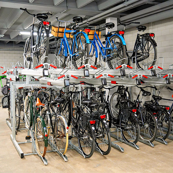 110427 fietsparkeren etagerekken fietsenrek dubbellaags