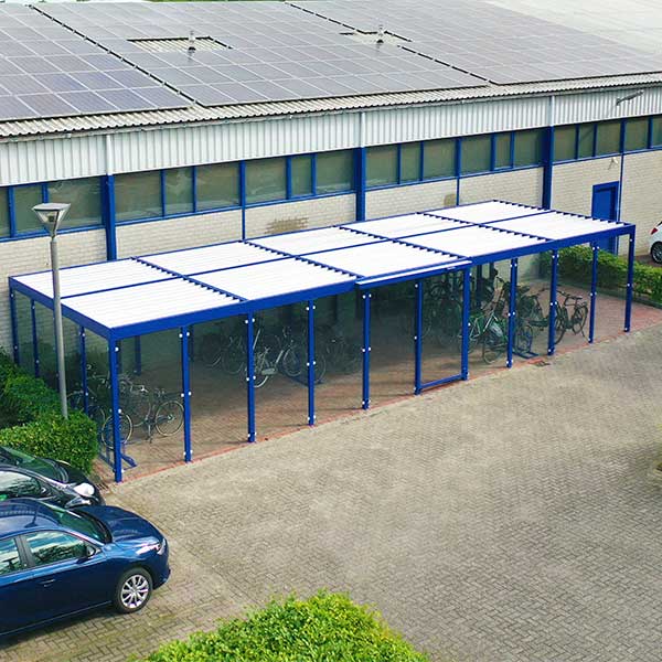 Nieuwe fietsoverkapping voor Falco medewerkers