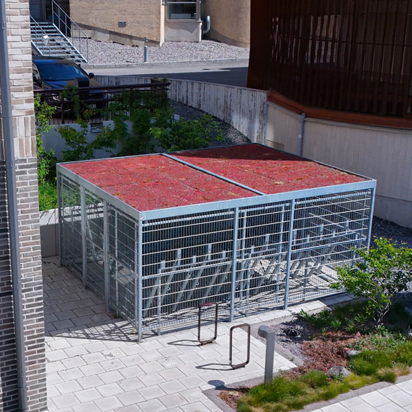 Compact en groen fietsparkeren in hartje Stockholm