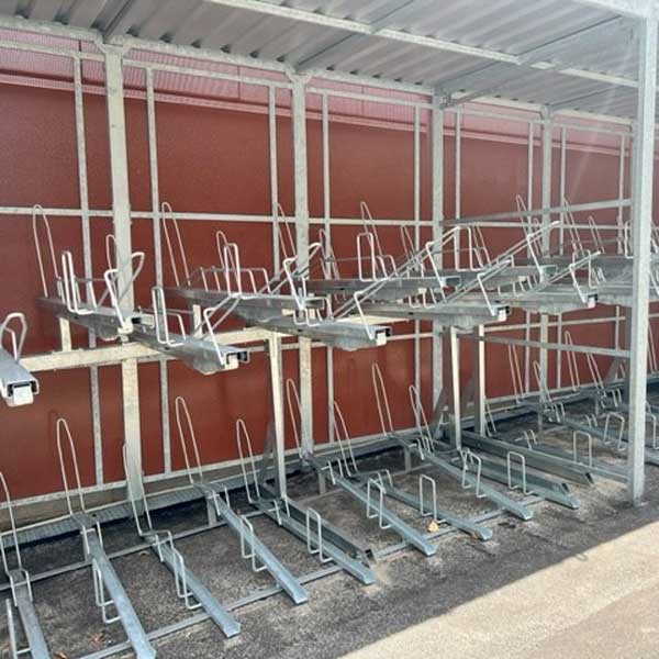 fietsparkeren fietsoverkapping fietsenrek etagerek dubbellaags