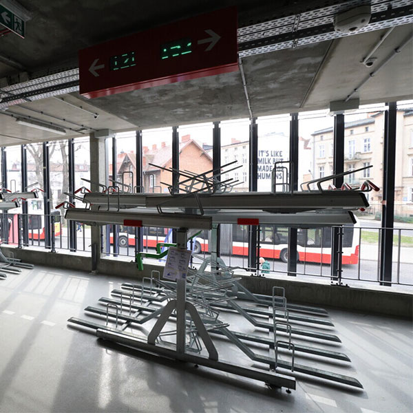 fietsparkeren fietskelder etagerek dubbellaags compact