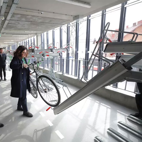 fietsparkeren fietskelder etagerek dubbellaags compact