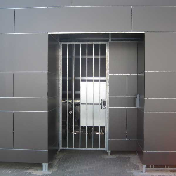 fietsenstalling fietsoverkapping fietsparkeren FalcoLok Rabobank Trespa