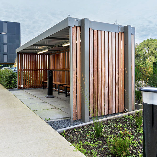 125890 122204 110648 fietsoverkapping rokersafdak rokersruimte pauzeruimte fietsparkeren groendak