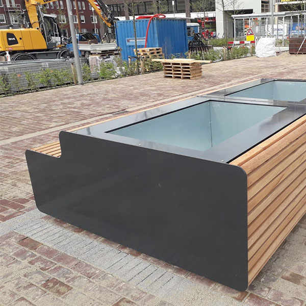 100297 straatmeubilair modulaire zitbank buitenbank plantenbak