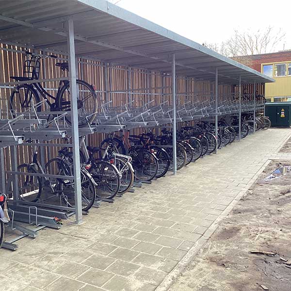 127048 fietsparkeren fietsoverkapping etagerek dubbellaags