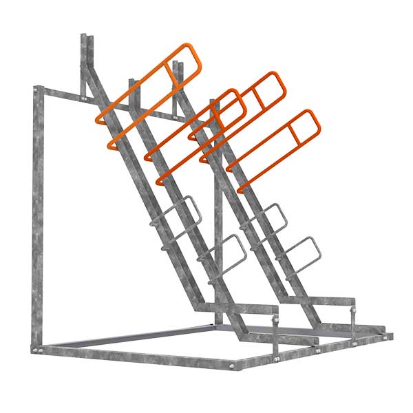 FalcoVert met aanbindvoorziening voor verticaal fietsparkeren, ruimtebesparend en veilig.