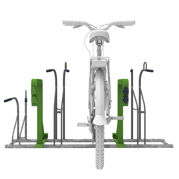 Fietsenrek met oplaadpunt