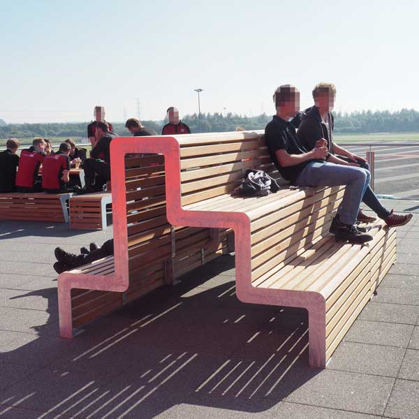 FalcoLinea Tribune buitenbank, enkelzijdig