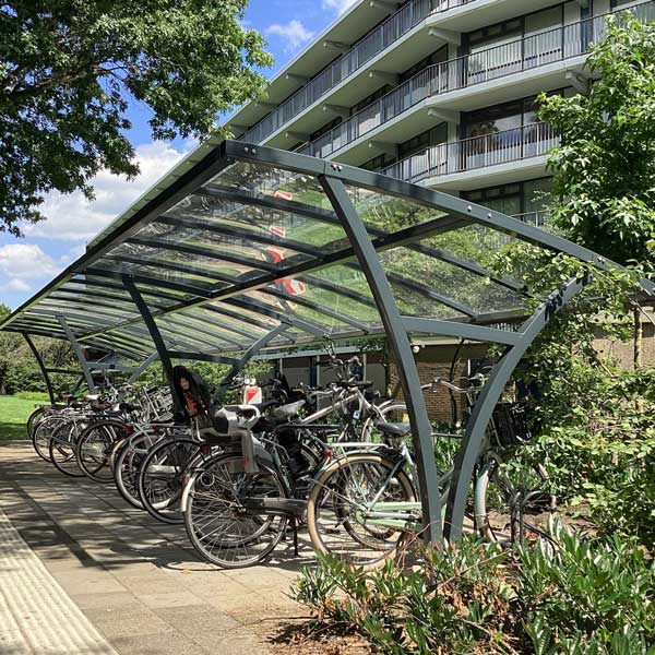 FalcoRail Low fietsoverkapping, enkelzijdig