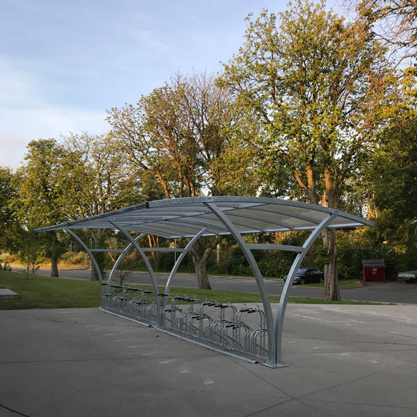 FalcoRail Low fietsoverkapping, dubbelzijdig