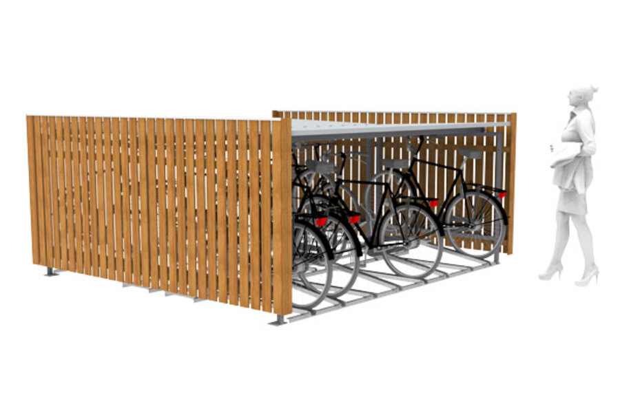 Q-300 dubbelzijdige fietsoverkapping