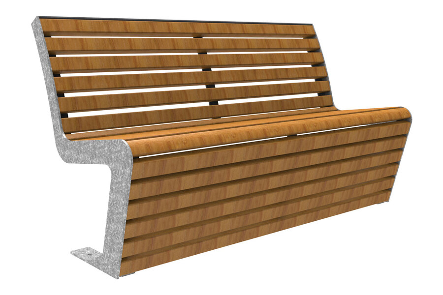 FalcoLinea buitenbank met rug, hout
