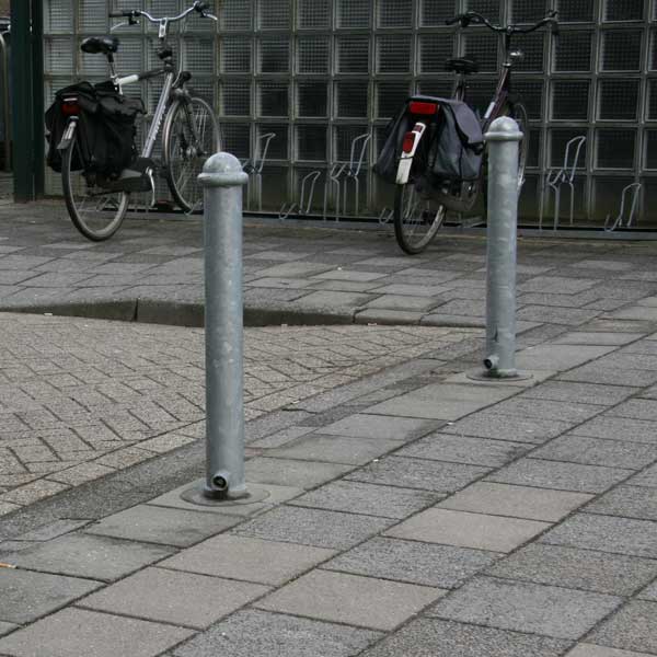 verkeersvoorziening uitneembare afzetpaal 3-kant sluiting Bowler