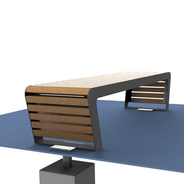 FalcoLinea buitenbank zonder rug, hout