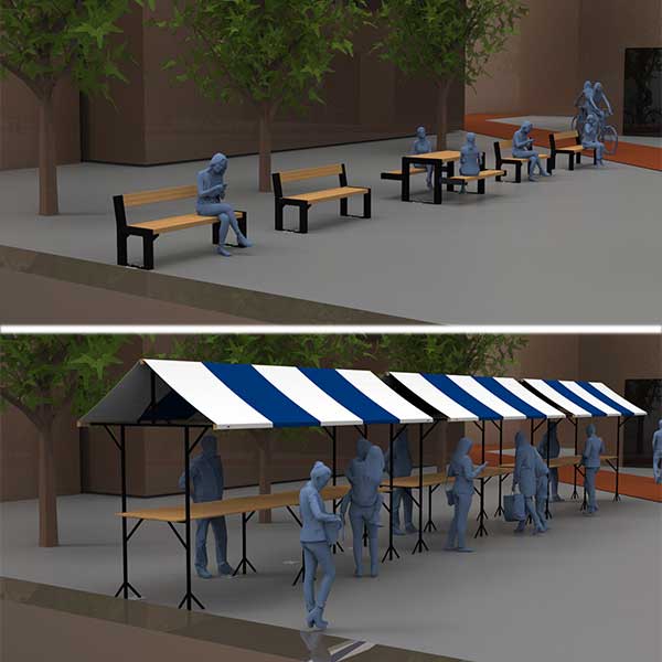 verwijderbaar straatmeubilair