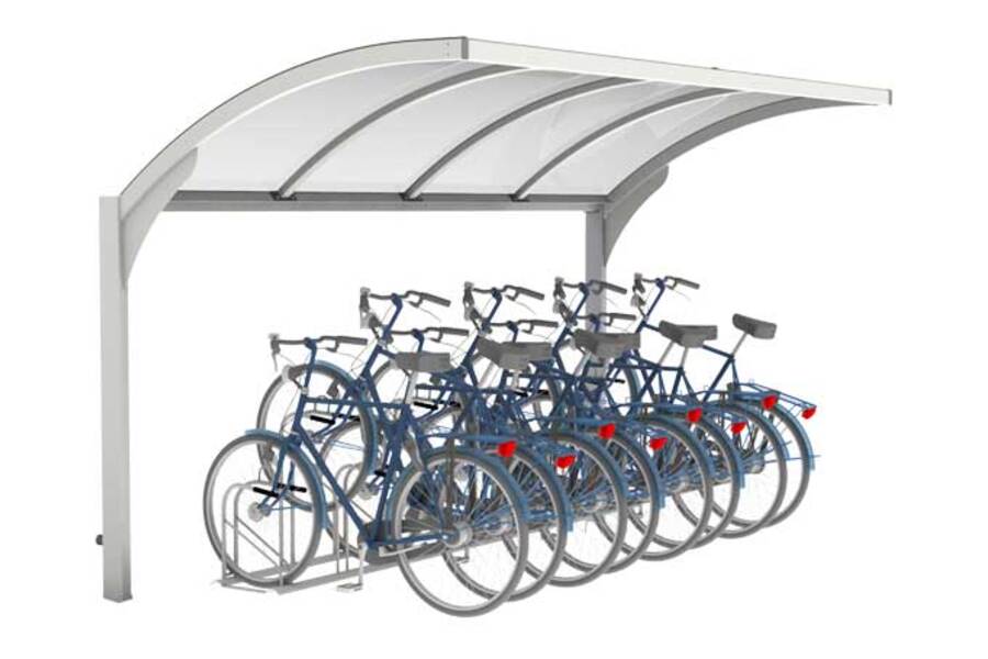 FalcoGamma Hi fietsoverkapping, enkelzijdig