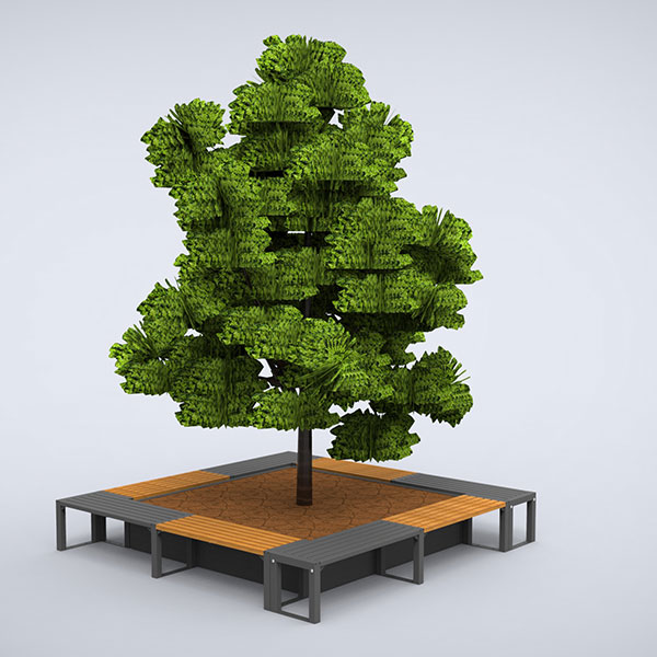 straatmeubilair boombank zitbank buitenbank