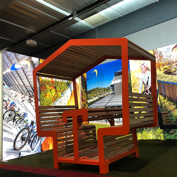 straatmeubilair overdekte zitplek jop