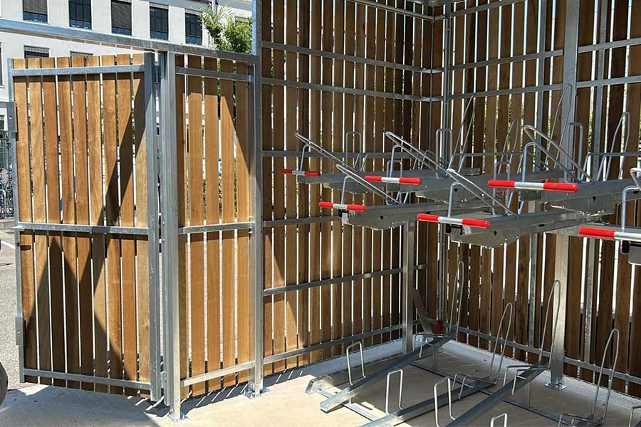 fietsparkeren fietsoverkapping etage fietsenrek dubbellaags parkeren
