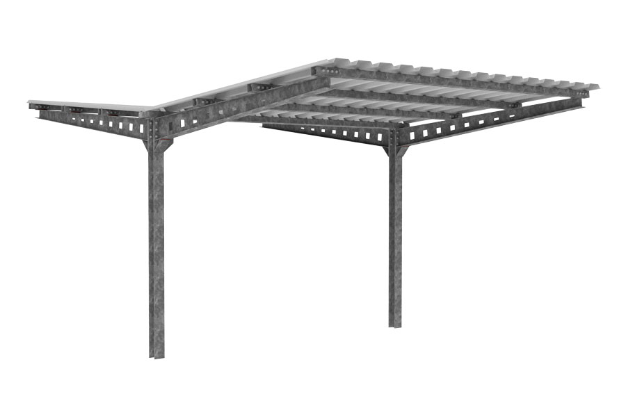 FalcoAndo dubbelzijdige fietsoverkapping, aluzinc