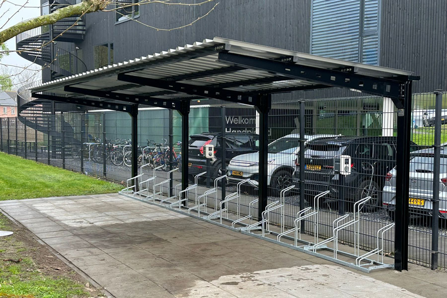 FalcoAndo dubbelzijdige fietsoverkapping, aluzinc