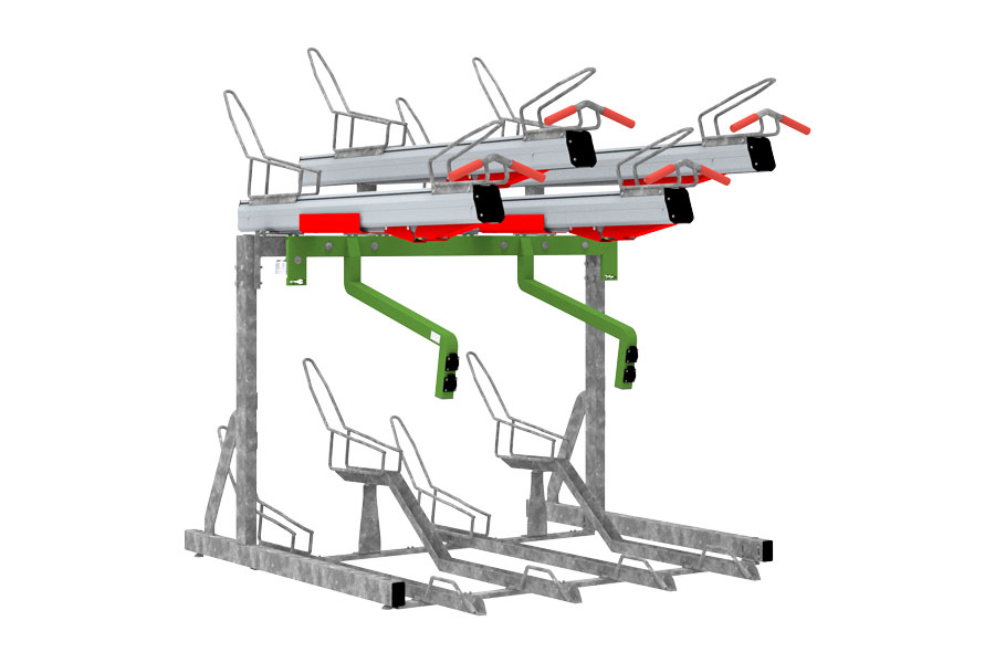 FalcoLevel Premium+ etagerek met oplaadpunt voor e-bike