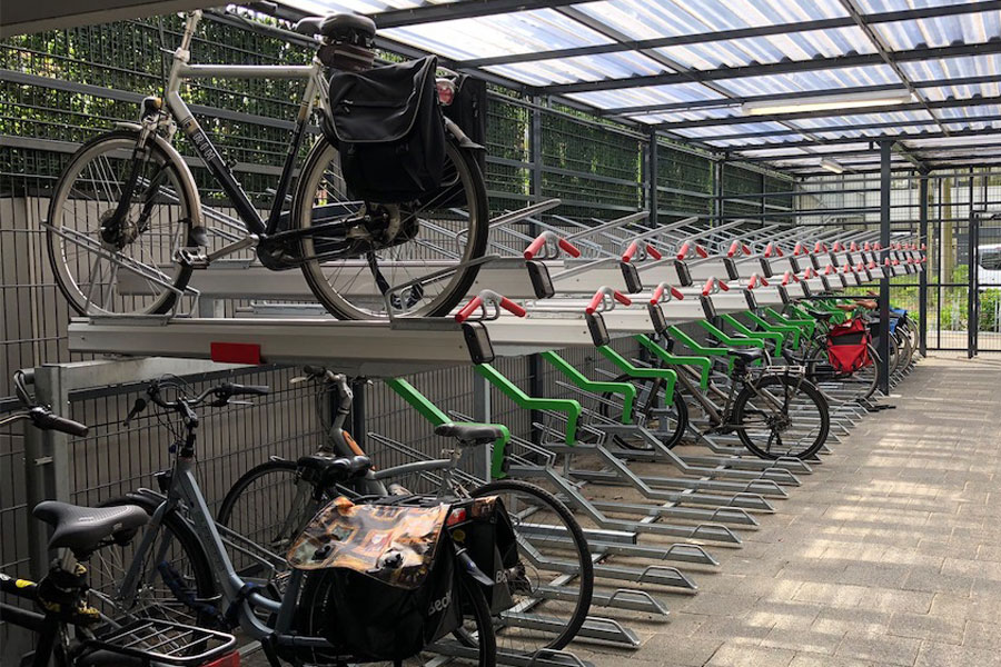 FalcoLevel Premium+ etagerek met oplaadpunt voor e-bike