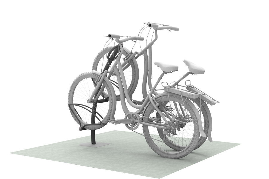 Triangel-10 fietsstandaard, circulair