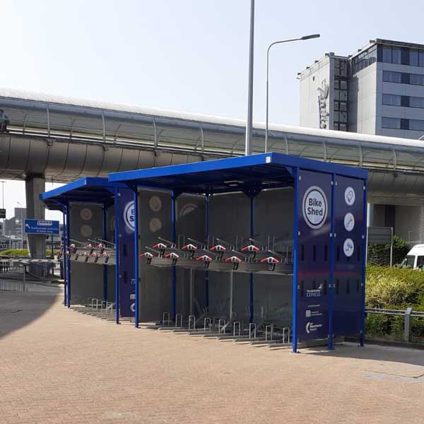 FalcoZan fietsoverkapping voor etagerekken